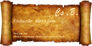 Császár Bettina névjegykártya