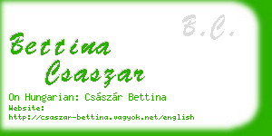 bettina csaszar business card