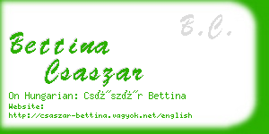 bettina csaszar business card